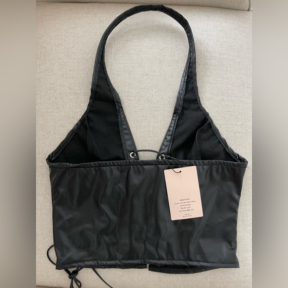 NWT Shein black PU top - Picture 2 of 2